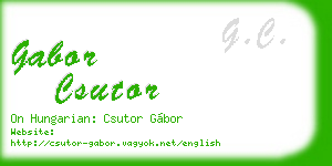 gabor csutor business card